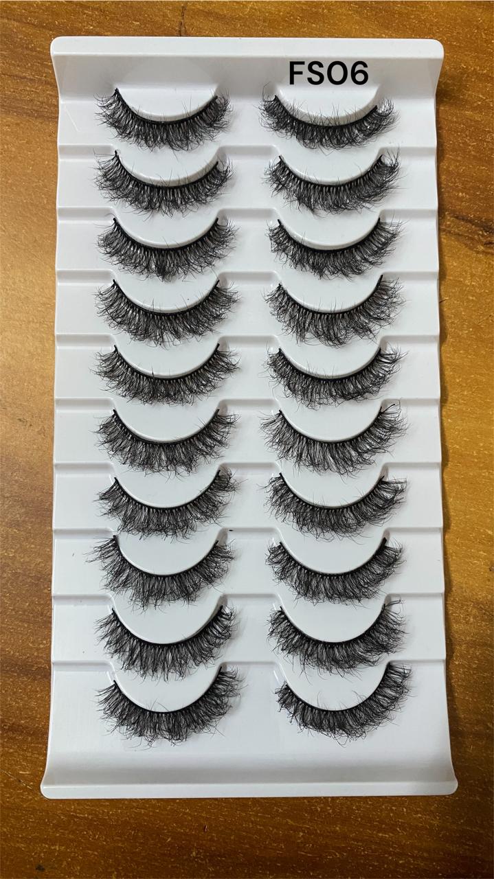 False Eyelashes FS-Series (10 Pair Mink Eye Lashes)