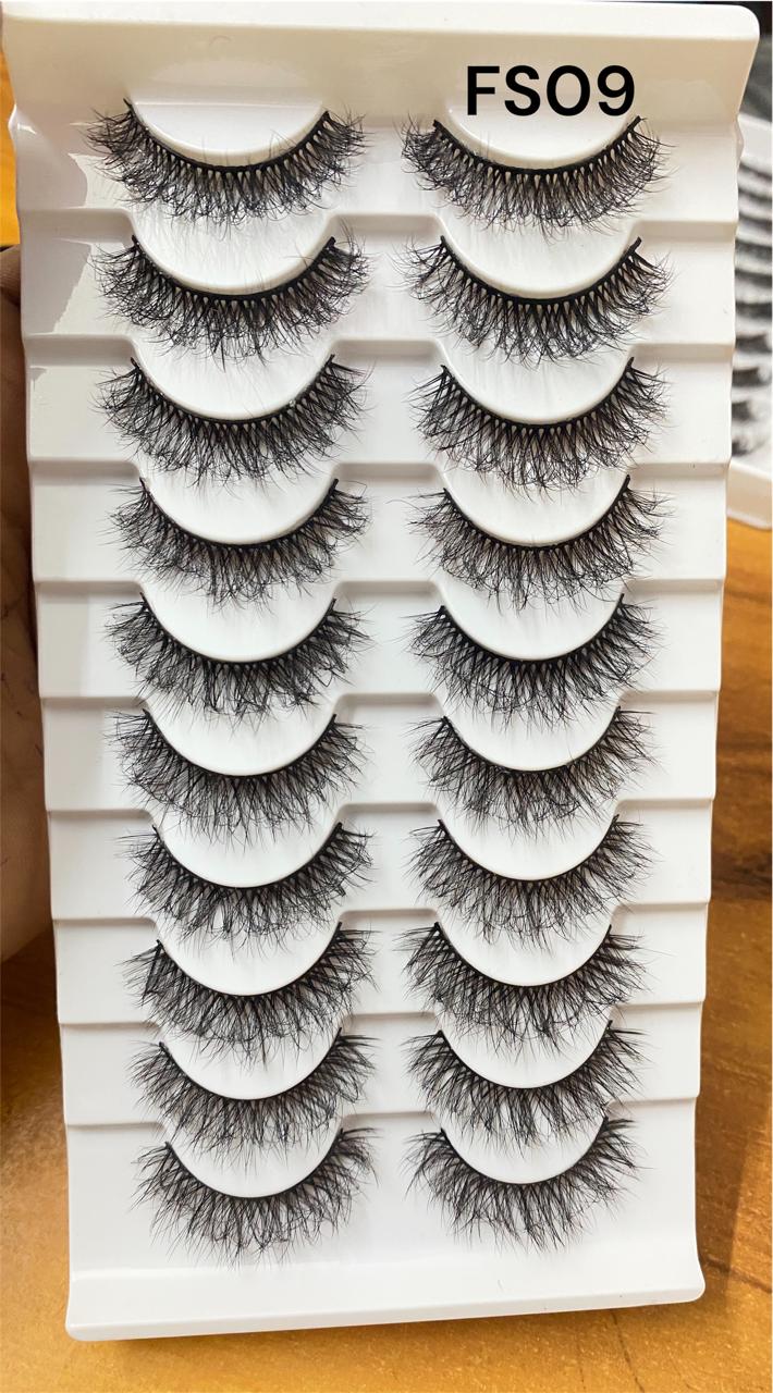 False Eyelashes FS-Series (10 Pair Mink Eye Lashes)