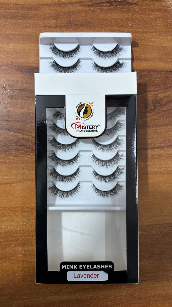 PREMIUM MISTERY LASHES BOX 10 PAIR SET LAVENDER