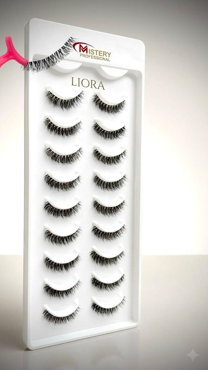 Mistery Professional Transparent band 10 Pair Natural hair Eyelashes