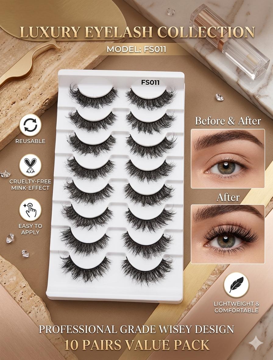 MISTERY PROFESSIONAL MINK HAIR (FS011 EDITION) 10 PAIR PACK