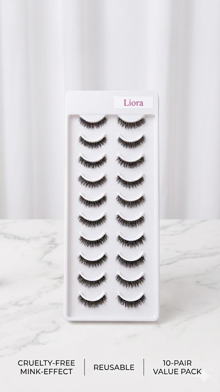 Mistery Professional Transparent band 10 Pair Natural hair Eyelashes