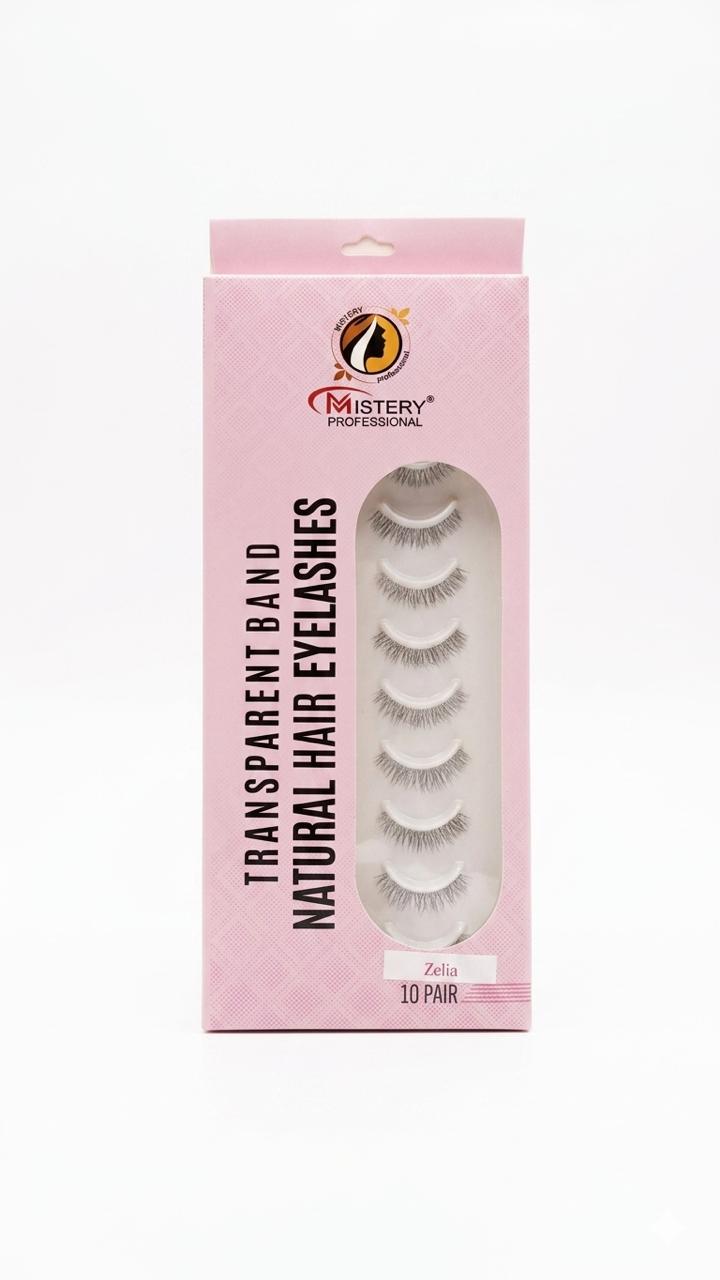 Mistery Professional Transparent band 10 Pair Natural hair Eyelashes