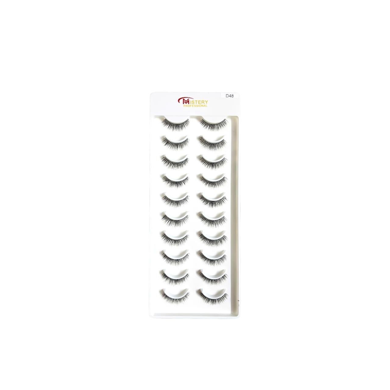Mistery Professional 10 Pair Eye Lashes With Transparent Band