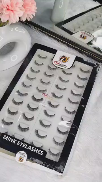 Mistery Professional hand made eye lashes (20 pair set)
