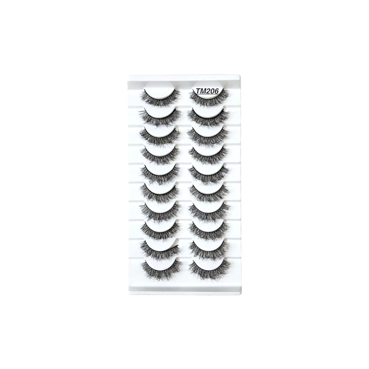 False Eyelashes TM-Series (10 Pair Mink Eye Lashes)