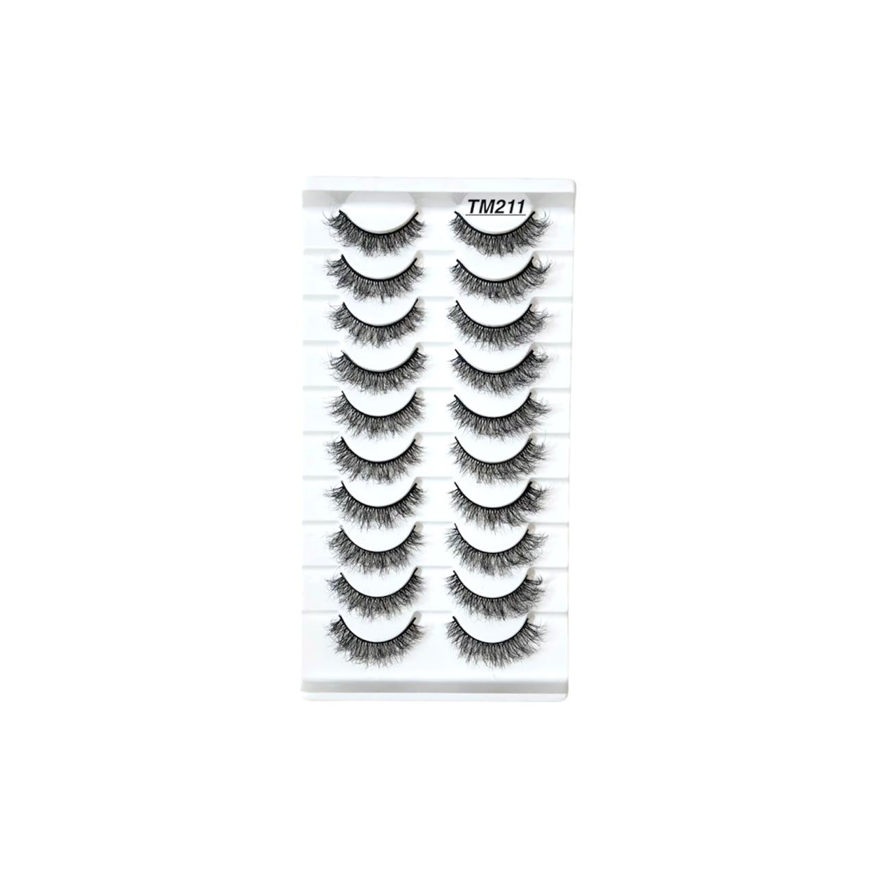 False Eyelashes TM-Series (10 Pair Mink Eye Lashes)